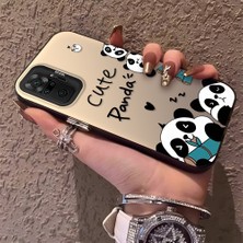 HONTINGA Xiaomi Redmi Note 10 Pro ile Uyumlu Kılıfı Silikon Kenar Sert Arka Düşüme Önleyici Basitlik Anti Düşme Kamera Korumali Panda Desen Telefon Kılıf Kadın ve Erkek Için Uygundur K1-0580