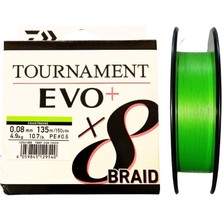 Daiwa Tournament Evo+ 135M 0.08MM 8x Chartreuse Ip Misina