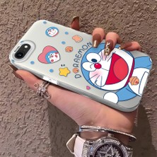HONTINGA iPhone Se 2022 ile Uyumlu Kılıfı Silikon Kenar Sert Arka Düşüme Önleyici Basitlik Anti Düşme Kamera Korumali Doraemon Desen Telefon Kılıf Kadın ve Erkek Için Uygundur K1-0577
