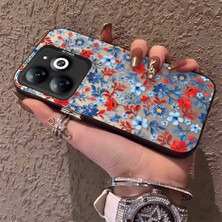 HONTINGA Tecno Spark Go 2024 ile Uyumlu Kılıfı Silikon Kenar Sert Arka Düşüme Önleyici Basitlik Anti Düşme Kamera Korumali Çiçek Dalları Desen Telefon Kılıf Kadın ve Erkek Için Uygundur K1-0578