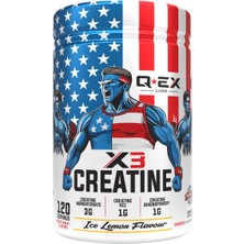 Qex Labs Creatine X3 840 gr 120 Servis Limon Aromalı