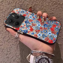 HONTINGA Xiaomi Redmi Note 14 4g ile Uyumlu Kılıfı Silikon Kenar Sert Arka Düşüme Önleyici Basitlik Anti Düşme Kamera Korumali Çiçek Dalları Desen Telefon Kılıf Kadın ve Erkek Için Uygundur K1-0578