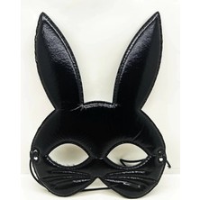 Magicool Siyah Renk Kumaş Malzemeden Imal Eva Tavşan Maskesi 19X15 cm