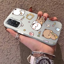 HONTINGA Xiaomi Redmi Note 11 Pro ile Uyumlu Kılıfı Silikon Kenar Sert Arka Düşüme Önleyici Basitlik Anti Düşme Kamera Korumali Panda Desen Telefon Kılıf Kadın ve Erkek Için Uygundur K1-0580