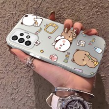 HONTINGA Samsung Galaxy A73 ile Uyumlu Kılıfı Silikon Kenar Sert Arka Düşüme Önleyici Basitlik Anti Düşme Kamera Korumali Panda Desen Telefon Kılıf Kadın ve Erkek Için Uygundur K1-0580