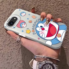 HONTINGA iPhone 16E ile Uyumlu Kılıfı Silikon Kenar Sert Arka Düşüme Önleyici Basitlik Anti Düşme Kamera Korumali Doraemon Desen Telefon Kılıf Kadın ve Erkek Için Uygundur K1-0577