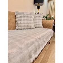 Kalın Peluş Koltuk Örtüsü Takımı 3+3+1+1 Yumuşak & Dekoratif
