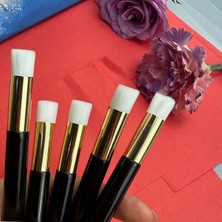 By Lily 5'li Mini Detay Karıştırma Fırçası Seti, Pürüzsüz, Boya Karıştırma. Ergonomik Kaymaz Tutuş