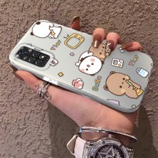 HONTINGA Xiaomi Redmi Note 11S ile Uyumlu Kılıfı Silikon Kenar Sert Arka Düşüme Önleyici Basitlik Anti Düşme Kamera Korumali Panda Desen Telefon Kılıf Kadın ve Erkek Için Uygundur K1-0580