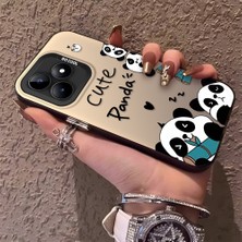 HONTINGA Realme Note 50 ile Uyumlu Kılıfı Silikon Kenar Sert Arka Düşüme Önleyici Basitlik Anti Düşme Kamera Korumali Panda Desen Telefon Kılıf Kadın ve Erkek Için Uygundur K1-0580