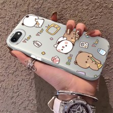 HONTINGA iPhone 7 ile Uyumlu Kılıfı Silikon Kenar Sert Arka Düşüme Önleyici Basitlik Anti Düşme Kamera Korumali Panda Desen Telefon Kılıf Kadın ve Erkek Için Uygundur K1-0580