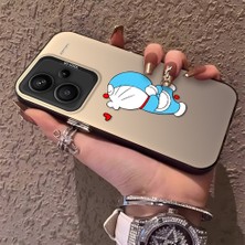 HONTINGA Xiaomi Redmi Note 13 Pro Plus 5g ile Uyumlu Kılıfı Silikon Kenar Sert Arka Düşüme Önleyici Basitlik Anti Düşme Kamera Korumali Doraemon Desen Telefon Kılıf Kadın ve Erkek Için Uygundur K1-0577