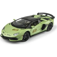 Göçmen 1/24 Green Lamborghini Aventador Svj 63 Model Car Boys Gifts Diecast Toy Cars