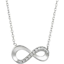 Altın Sepeti Gümüş Sonsuzluk Döngü Kolye