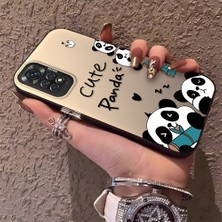 HONTINGA Xiaomi Redmi Note 11 ile Uyumlu Kılıfı Silikon Kenar Sert Arka Düşüme Önleyici Basitlik Anti Düşme Kamera Korumali Panda Desen Telefon Kılıf Kadın ve Erkek Için Uygundur K1-0580