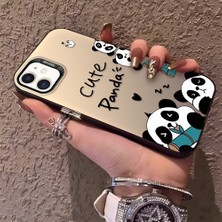 HONTINGA iPhone 12 ile Uyumlu Kılıfı Silikon Kenar Sert Arka Düşüme Önleyici Basitlik Anti Düşme Kamera Korumali Panda Desen Telefon Kılıf Kadın ve Erkek Için Uygundur K1-0580