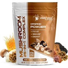 Wellness Organic Powder Mushroom 25-In-1 Complex 120 Servis Net Wt 8.5 Oz (240 G)