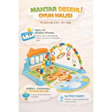 Hak-İş Oyuncak Piyanolu Mantar Desenli Bebek Oyun Halısı – 0+ Ay, Hayvan Figürlü Işıklı ve Müzikli Gelişim Matı ve Puzzle