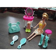 Manken Bebek ve Parmak Bebek Seti Ayakkabı Çantalı Masalı Set 02271