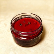 Shiny House El Yapımı Doğal Soya Mum – Kök Çakra | Sandal Ağacı & Paçuli, Jasper Taşlı