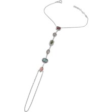 Mistik Silver Gümüş Renkli Taşlı Şahmeran Bileklik | El Yapımı 925 Ayar Kadın Aksesuarı - Gümüş Rengi