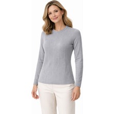 Mutlu City Kadın Yüksek Kalite Soğuk Iplik Triko Örgü Anne Kazak Bluz 3056