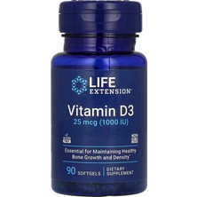 Life Extension Vitamin D3 ┃25 Mcg (1000 Iu) 90 Softgels.