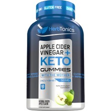 HerbTonics Apple Cider Vinegar + Keto Gummies 500 Mg 60 Gumys