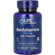 Life Extension Benfotiamine With Thiamine, 100 Mg, 120 Vegetarian Caps.