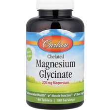 Carlson Chelated Magnesium Glycinate ┃200 Mg 180 Tablets