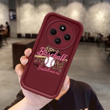 HONTINGA Xiaomi Redmi 14C 4g ile Uyumlu Kılıfı Düşüme Önleyici Basitlik Anti Düşme Kamera Korumali Moda Bordo Desen Yumuşak Silikon Telefon Kılıfı Kadın ve Erkek Için Uygundur K2-7129