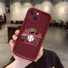 HONTINGA iPhone 15 ile Uyumlu Kılıfı Düşüme Önleyici Basitlik Anti Düşme Kamera Korumali Moda Bordo Desen Yumuşak Silikon Telefon Kılıfı Kadın ve Erkek Için Uygundur K2-7129