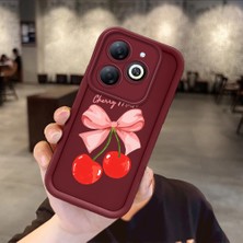 HONTINGA Tecno Spark Go 2024 ile Uyumlu Kılıfı Düşüme Önleyici Basitlik Anti Düşme Kamera Korumali Düğme Bordo Desen Yumuşak Silikon Telefon Kılıfı Kadın ve Erkek Için Uygundur K2-7128