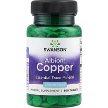 Swanson Albion Copper 2 Mg 300 Tablet - Essential Trace Mineral