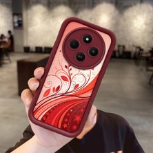 HONTINGA Xiaomi Redmi 14C 4g ile Uyumlu Kılıfı Düşüme Önleyici Basitlik Anti Düşme Kamera Korumali Güzel Çiçek Bordo Desen Yumuşak Silikon Telefon Kılıfı Kadın ve Erkek Için Uygundur K2-7127