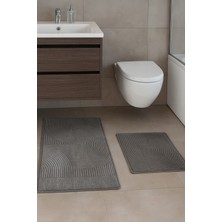 Banyo Paspas Seti 2'li Yumuşak Kaymaz Taban Yıkanabilir Leke Tutmaz 60X100-40X60