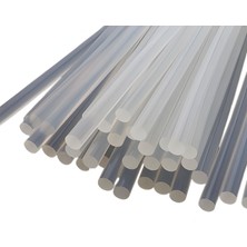 Elegantshop Çubuk Silikon 11 mm Kalın Şeffaf 30 cm 1 Kg