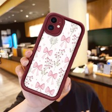 HONTINGA iPhone 12 ile Uyumlu Kılıfı Düşüme Önleyici Basitlik Anti Düşme Kamera Korumali Süs Eşyası Bordo Desen Yumuşak Silikon Telefon Kılıfı Kadın ve Erkek Için Uygundur K2-7133