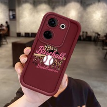 HONTINGA Tecno Camon 20 ile Uyumlu Kılıfı Düşüme Önleyici Basitlik Anti Düşme Kamera Korumali Moda Bordo Desen Yumuşak Silikon Telefon Kılıfı Kadın ve Erkek Için Uygundur K2-7129