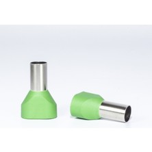 Terminalsan 2x 16.0mm Yeşil Çift Girişli Izoleli Yüksük 50 Adet