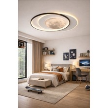 ESSLİGHT DOLUNAY 50 CM PLAFONYER LED AVİZE 3 RENK IŞIK MODLU (BEYAZ SARI GÜN IŞIĞI) MODERN DEKORATİF AYDINLATMA