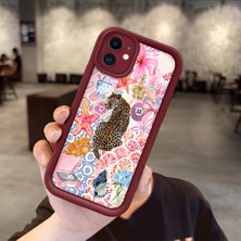 HONTINGA iPhone 11 ile Uyumlu Kılıfı Düşüme Önleyici Basitlik Anti Düşme Kamera Korumali Süs Eşyası Bordo Desen Yumuşak Silikon Telefon Kılıfı Kadın ve Erkek Için Uygundur K2-7133