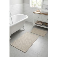 Maisoria Banyo Paspas Seti 2'li Vizon Yumuşak Kaymaz Taban Yıkanabilir Leke Tutmaz 60X100-40X60