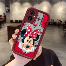 HONTINGA Tecno Camon 19 Neo ile Uyumlu Kılıfı Düşüme Önleyici Basitlik Anti Düşme Kamera Korumali Karikatür Bordo Desen Yumuşak Silikon Telefon Kılıfı Kadın ve Erkek Için Uygundur K2-7132