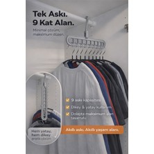 EVORADECO Akıllı Dolap Düzenleyici Askılık | Yer Kazandıran Çoklu Askı | Dayanıklı & Çevre Dostu