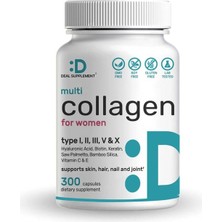 Deal Supplement Multi Collegen For Women Vitamin C, E, & Biotin, Saw Palmetto, Bamboo Silica, & Hyaluronic Acid – Hair, Skin, Nail 300 Caps.