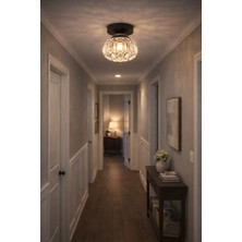 ESSLİGHT ELMAS TEKLİ PLAFONYER AVİZE FÜME CAMLI MODERN DEKORATİF AYDINLATMA