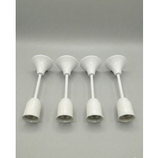 İNWATT Genel 4 Adet Tij Duy Muhafazalı Porselen Asma Duy