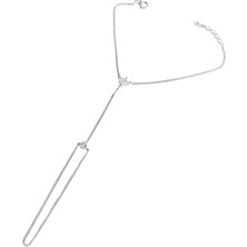 Mistik Silver Modern Tasarım Gurmet Zincir Gümüş Şahmeran Bileklik – 925 Ayar - Rodyum Renk