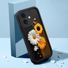 HONTINGA iPhone 16 ile Uyumlu Kılıfı Düşüme Önleyici Basitlik Anti Düşme Kamera Korumali Güzel Kelebek Siyah Desen Yumuşak Silikon Telefon Kılıfı Kadın ve Erkek Için Uygundur K2-0251